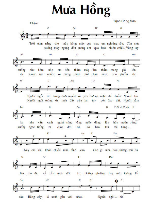 Mưa hồng sheet có lời