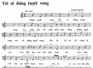 Tôi ơi đừng tuyệt vọng sheet có lời