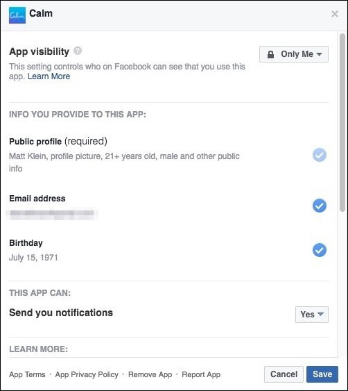 Bảo vệ tài khoản Facebook như nào để không bị hack? Thay đổi thông tin cung cấp cho ứng dụng