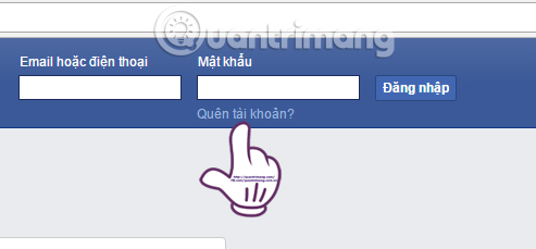 Quên mật khẩu tài khoản Facebook